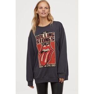 H&M The Rolling Stones Oversized Sweatshirt